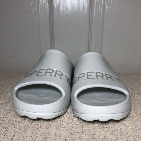 Sperry Float Slide Logo White Sandals Women's 6 Men’s 4 - Picture 2 of 9
